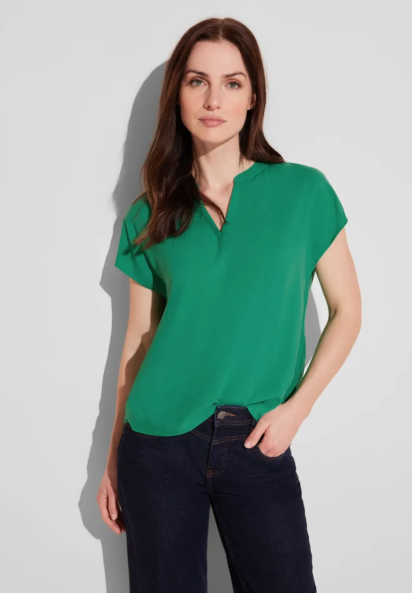 STREET ONE блузка с короткими рукавами, выполненная из мягкой вискозы, зеленый
STREET ONE блузка с короткими рукавами, выполненная из мягкой вискозы, зеленый