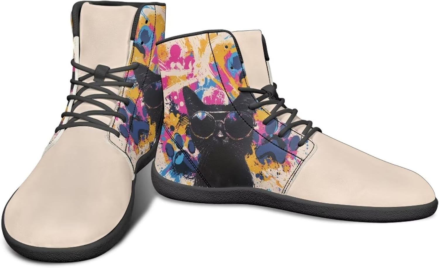 Мужские высокие кроссовки Animal Design с широким носком и резиновой подошвой для бега и с нулевым перепадом высоты, обеспечивающие ощущение поверхности Watdotory, Black Cat Ink Splash Paws Design
Мужские высокие кроссовки Animal Design с широким носком и резиновой подошвой для бега и с нулевым перепадом высоты, обеспечивающие ощущение поверхности Watdotory, Black Cat Ink Splash Paws Design