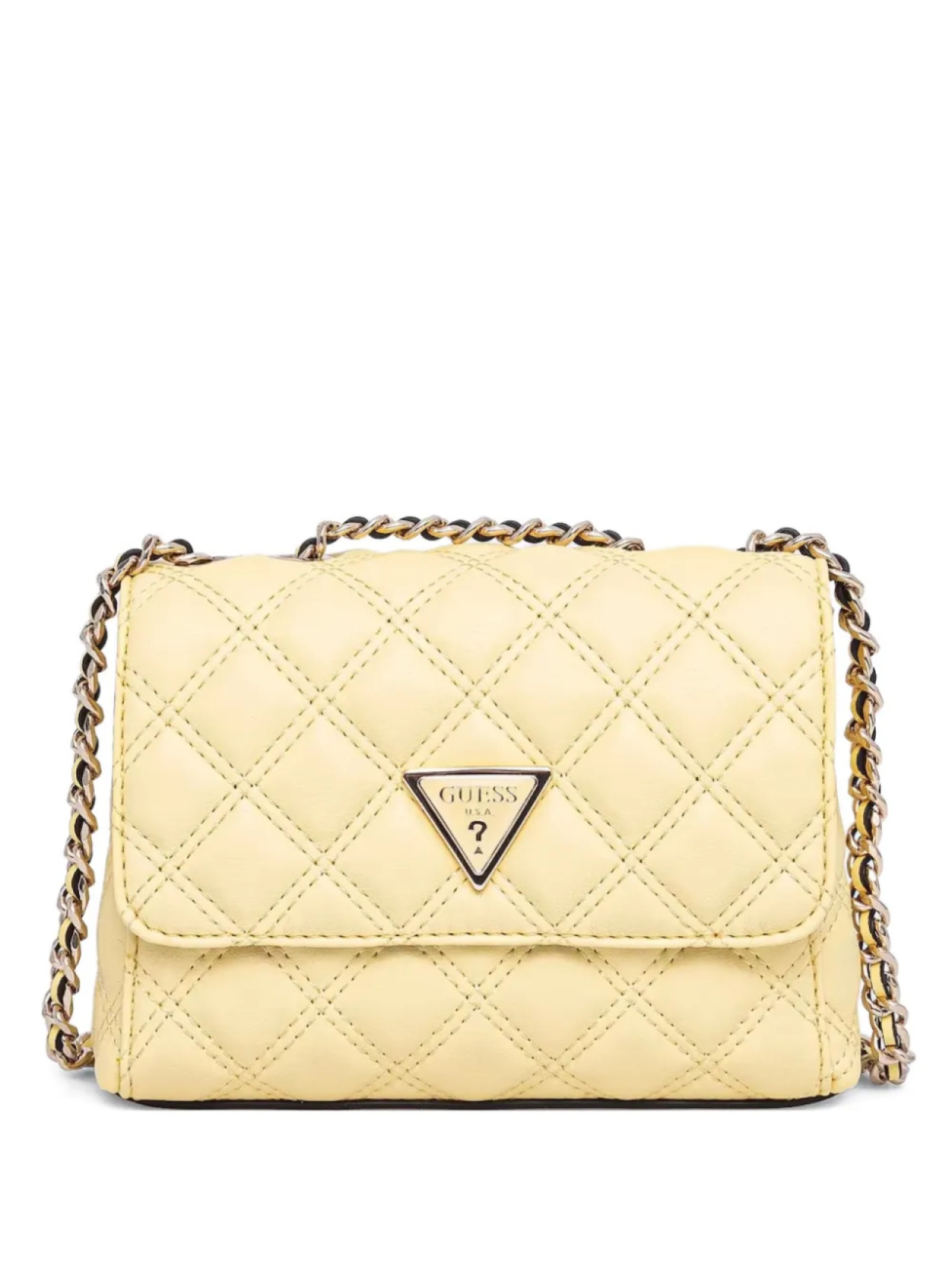 GUESS USA стеганая мини-сумка на плечо, желтый 
GUESS USA стеганая мини-сумка на плечо, желтый
