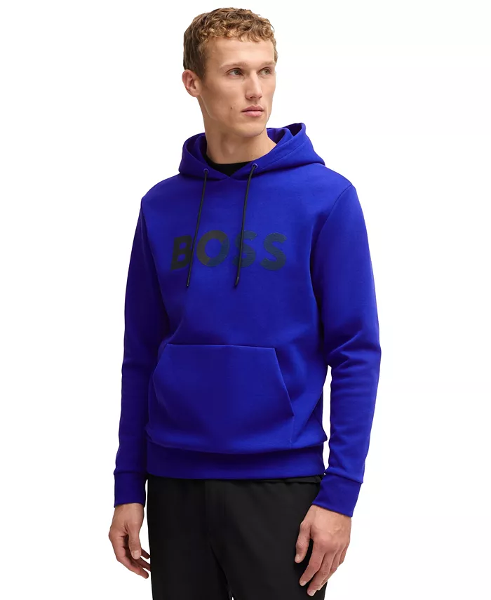 Мужская худи классического кроя с логотипом Hugo Boss, синий
Мужская худи классического кроя с логотипом Hugo Boss, синий