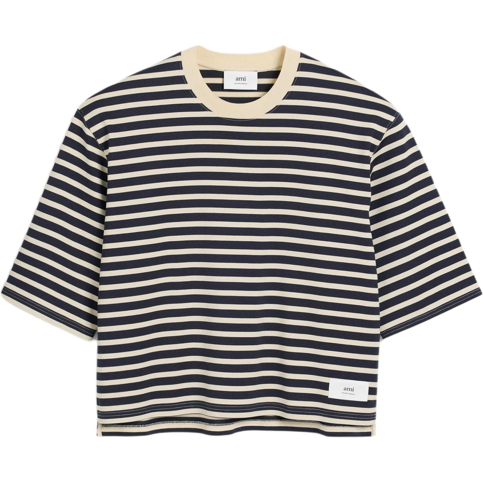 Футболка Ami Paris с логотипом и полосками AMIPARIS, синий
Футболка Ami Paris с логотипом и полосками AMIPARIS, синий