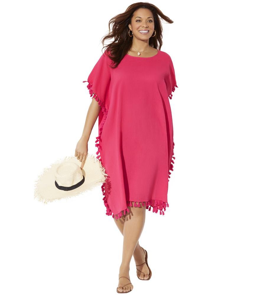 Женская туника-накидка Everly с помпонами Swimsuits for All, Pink
Женская туника-накидка Everly с помпонами Swimsuits for All, Pink