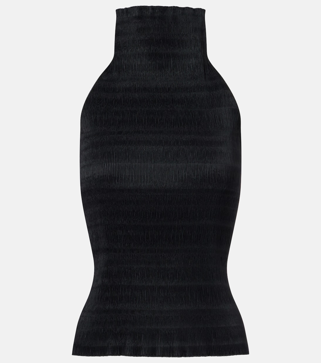 Топ с присборенным воротником Magda Butrym, черный 
Топ с присборенным воротником Magda Butrym, черный