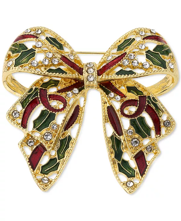 Брошь с паве золотистого оттенка и бантом из падуба, созданная для Macy's Holiday Lane, multi
Брошь с паве золотистого оттенка и бантом из падуба, созданная для Macy's Holiday Lane, multi