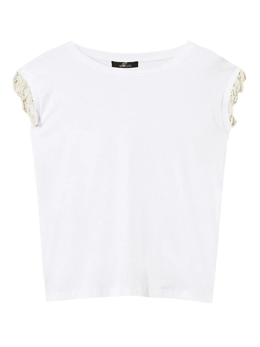 Футболка с декорированными рукавами TWINSET, белый
Футболка с декорированными рукавами TWINSET, белый