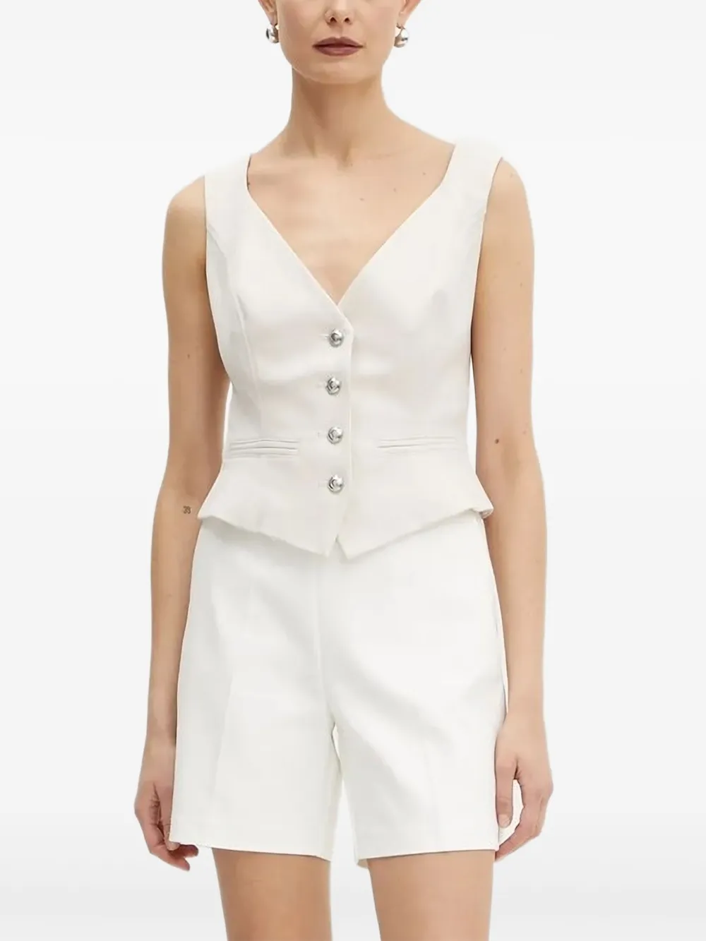 Топ без рукавов с застежкой на пуговицы спереди GUESS USA, белый
Топ без рукавов с застежкой на пуговицы спереди GUESS USA, белый