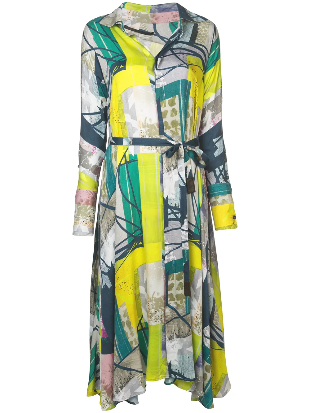 Платье-рубашка с абстрактным принтом Divka, зеленый
Платье-рубашка с абстрактным принтом Divka, зеленый