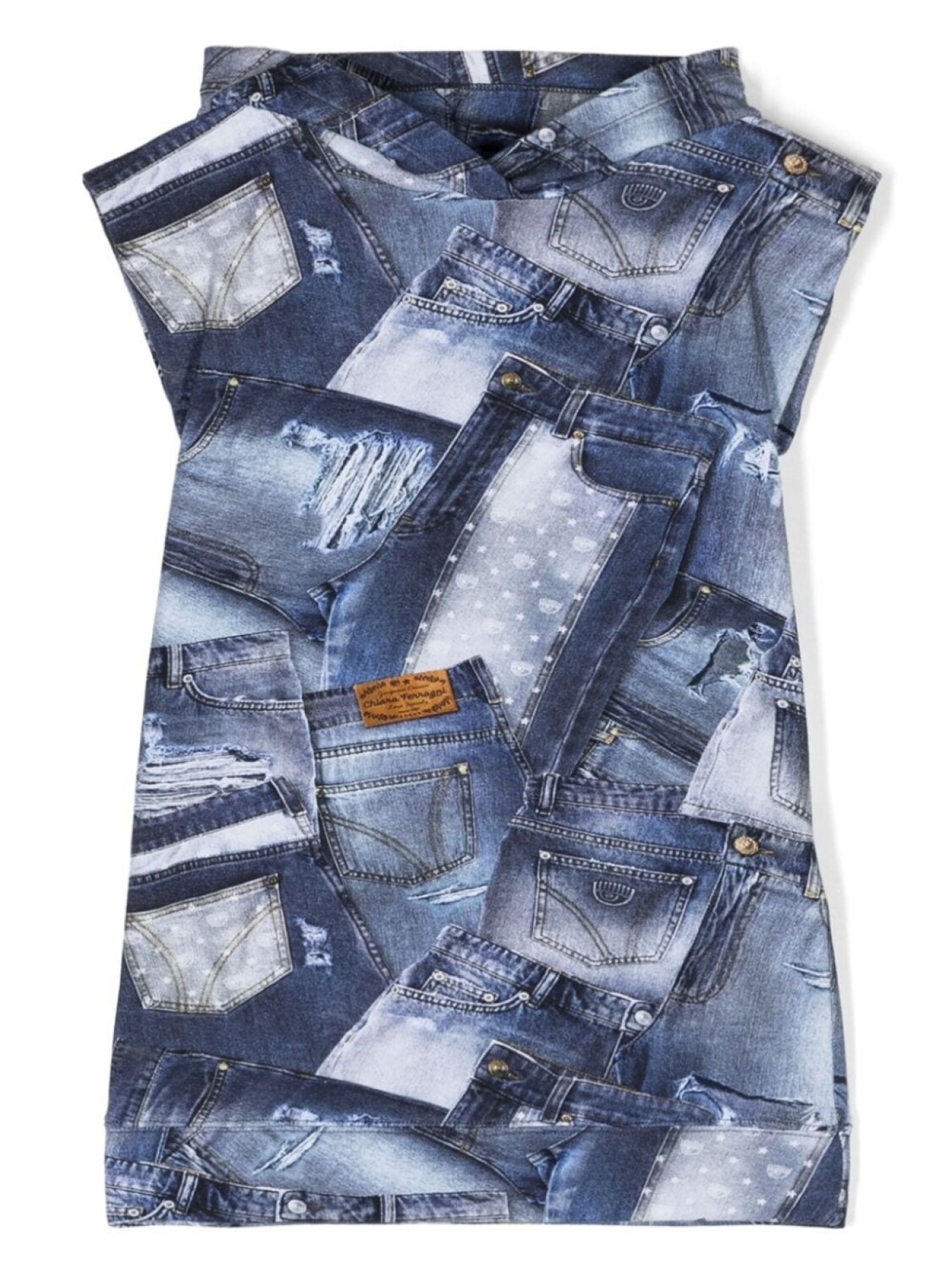 Chiara Ferragni Kids платье с капюшоном и принтом, синий
Chiara Ferragni Kids платье с капюшоном и принтом, синий