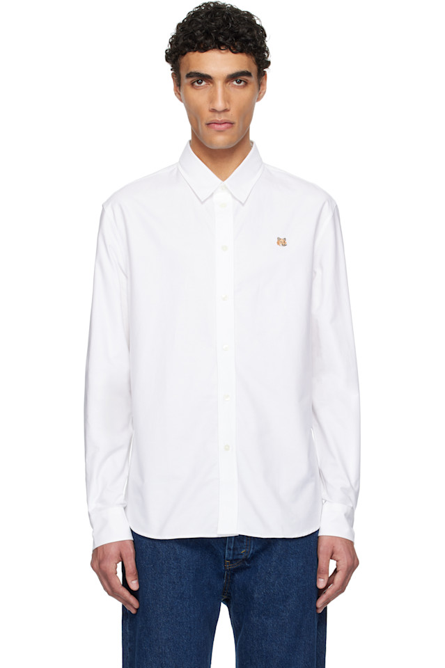 Рубашка повседневная с вышивкой головы лисы Maison Kitsuné, белый
Рубашка повседневная с вышивкой головы лисы Maison Kitsuné, белый