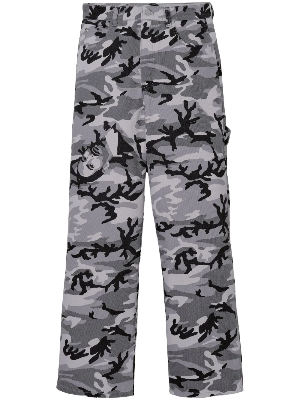 Джинсы оверсайз The Marc Camo MARC JACOBS, серый 
Джинсы оверсайз The Marc Camo MARC JACOBS, серый