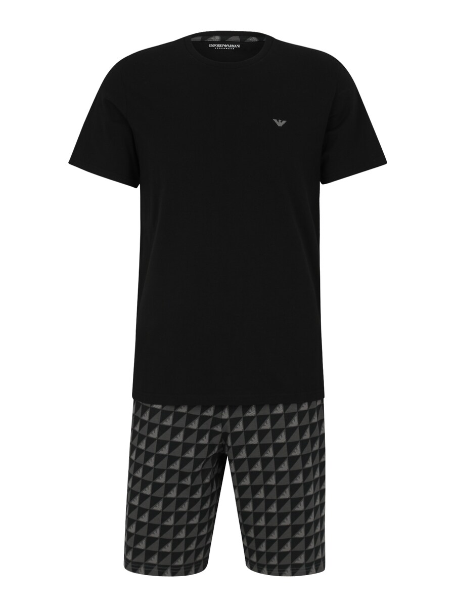 Короткая пижама Emporio Armani, черный 
Короткая пижама Emporio Armani, черный