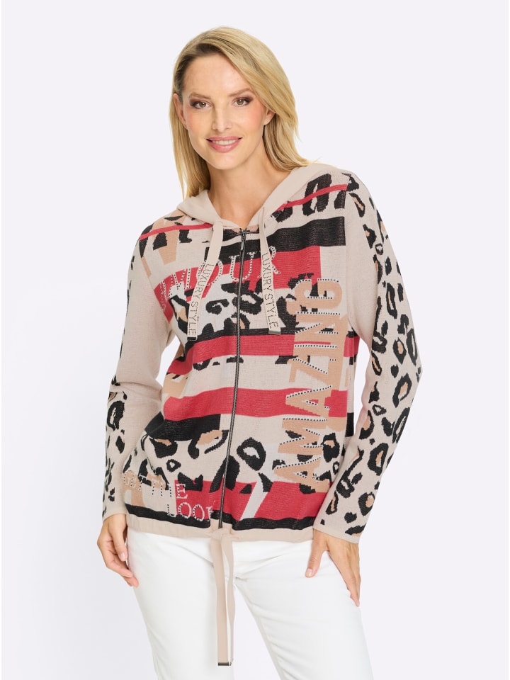 Жаккардовый кардиган в верблюжьем и черном цвете Heine
Жаккардовый кардиган в верблюжьем и черном цвете Heine