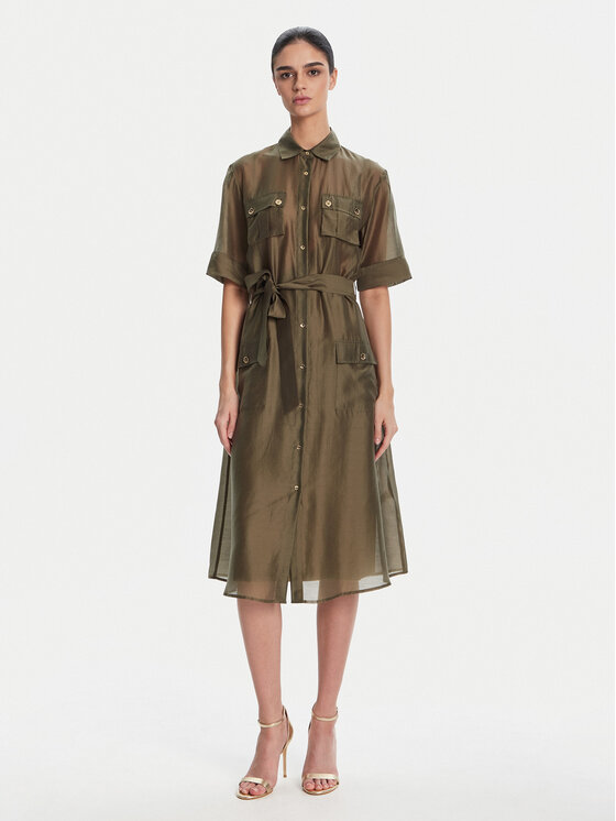 Платье-Рубашка стандартный крой FS25SD2007W78501 Fracomina, зеленый
Платье-Рубашка стандартный крой FS25SD2007W78501 Fracomina, зеленый