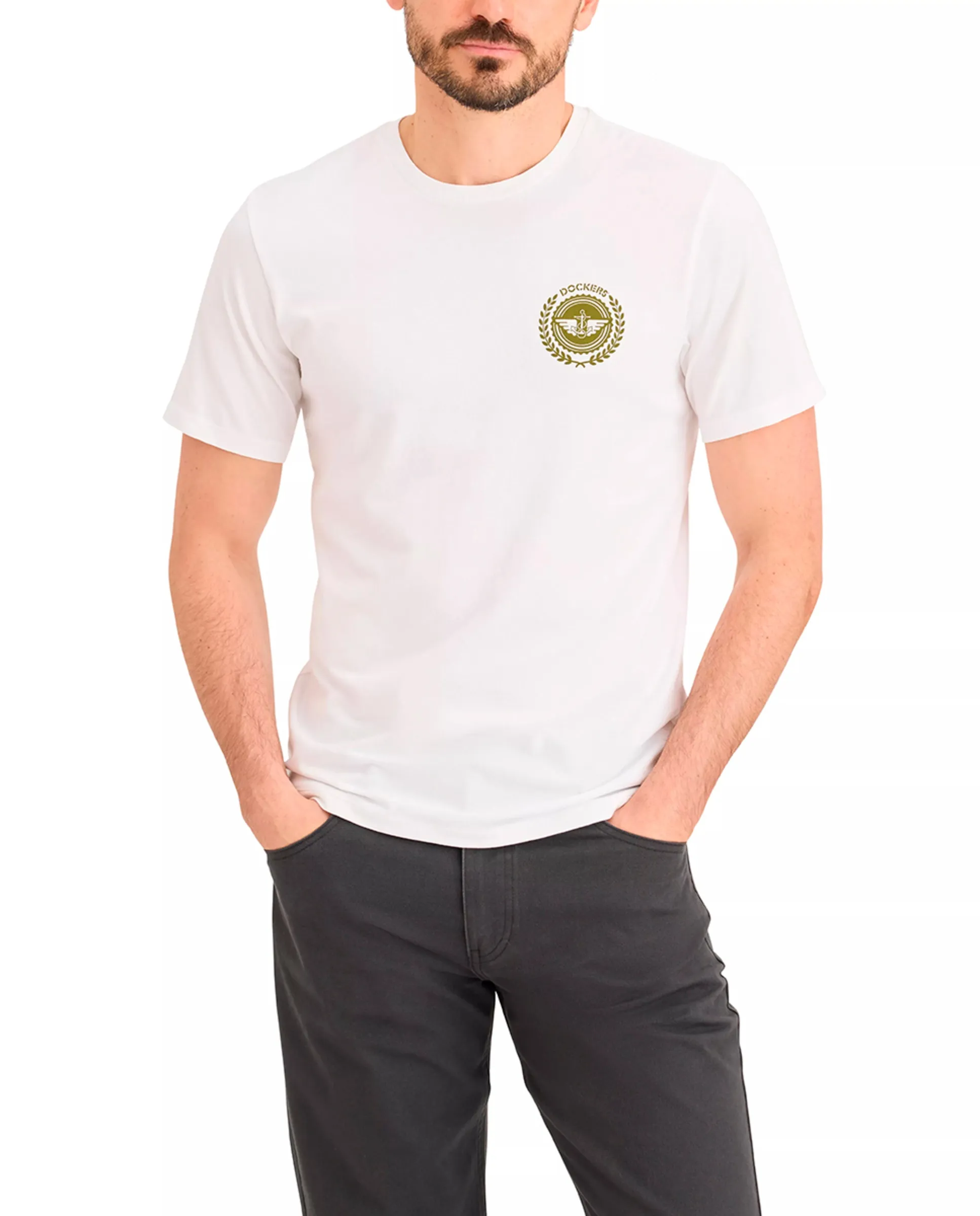 Мужская футболка с коротким рукавом и логотипом Dockers, белый
Мужская футболка с коротким рукавом и логотипом Dockers, белый