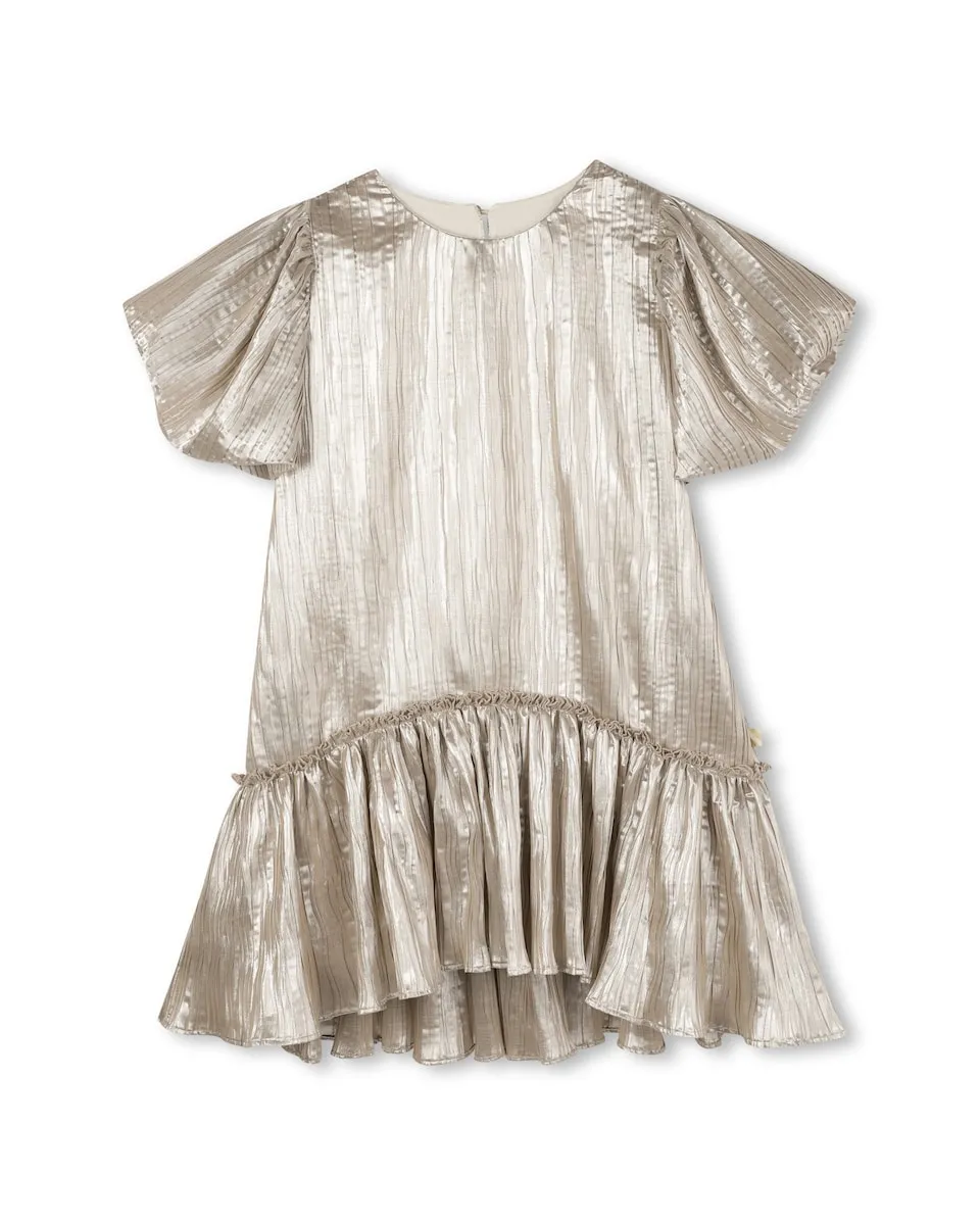 Золотое детское платье с короткими рукавами Billieblush, золотой
Золотое детское платье с короткими рукавами Billieblush, золотой