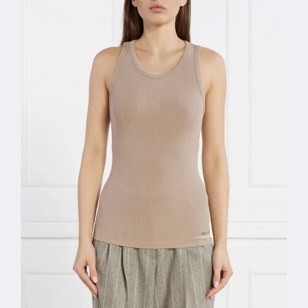 Облегающий топ Calvin Klein, бежевый
Облегающий топ Calvin Klein, бежевый