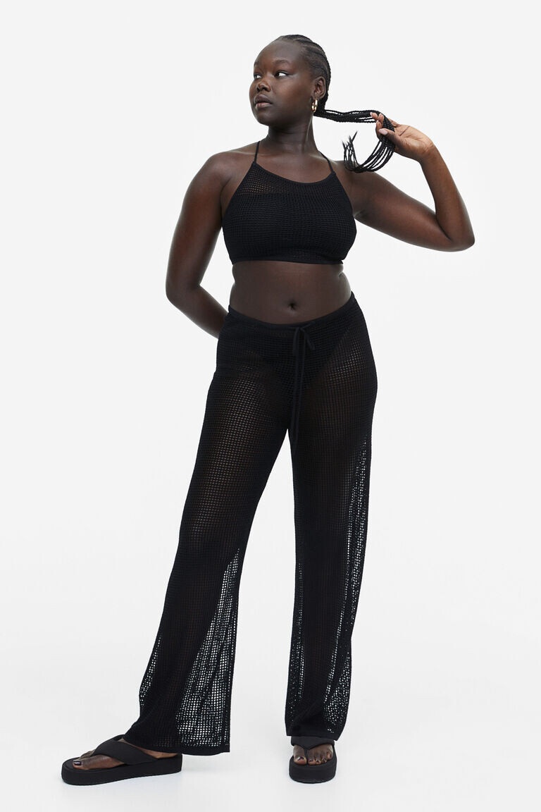 Пляжные брюки крючком H&M, черный
Пляжные брюки крючком H&M, черный