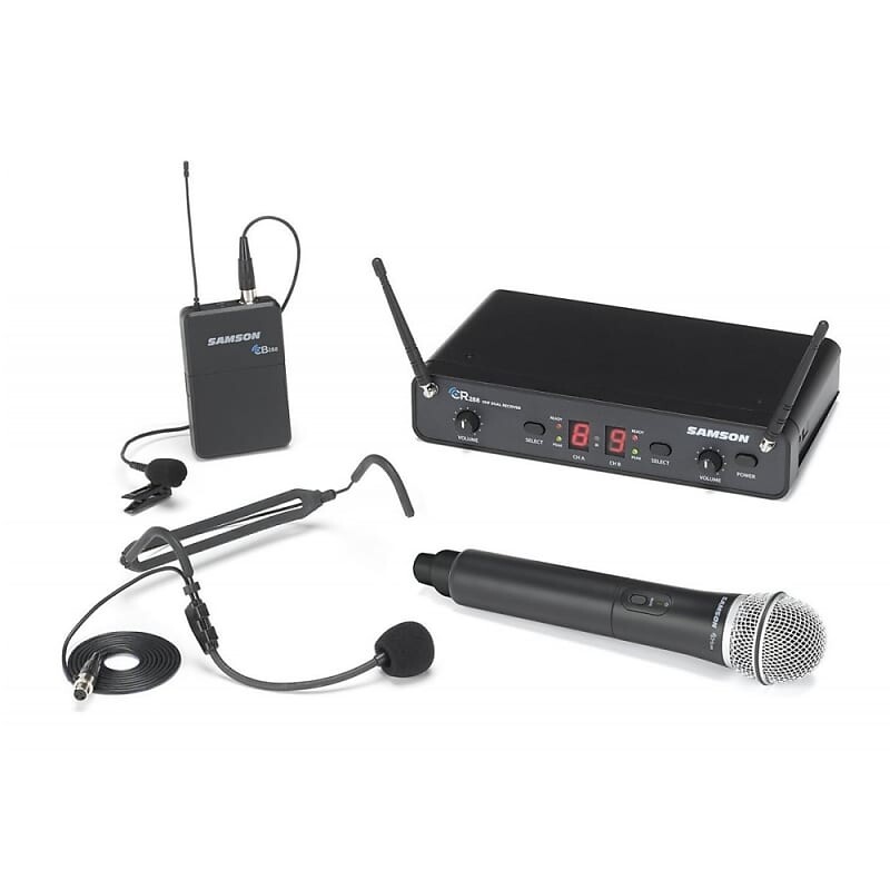 Микрофон Samson Concert 288 All-In-One Dual-Channel UHF Wireless Handheld/Lavalier Mic System - I Band (518-566 MHz)
Микрофон Samson Concert 288 All-In-One Dual-Channel UHF Wireless Handheld/Lavalier Mic System - I Band (518-566 MHz)
