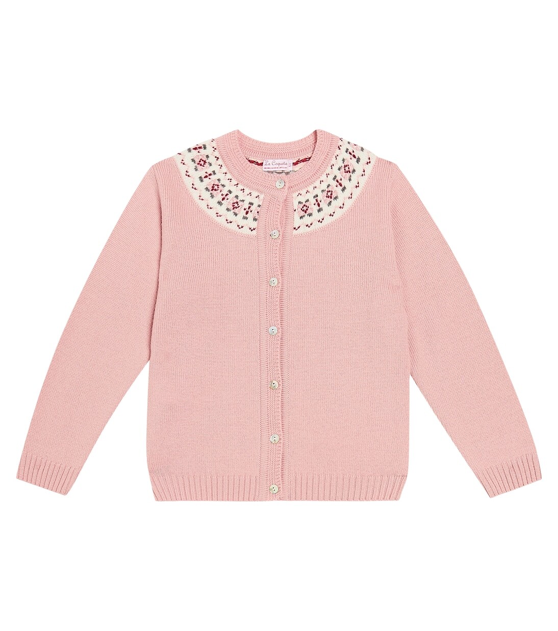 Шерстяной кардиган с жаккардовым узором La Coqueta, розовый
Шерстяной кардиган с жаккардовым узором La Coqueta, розовый
