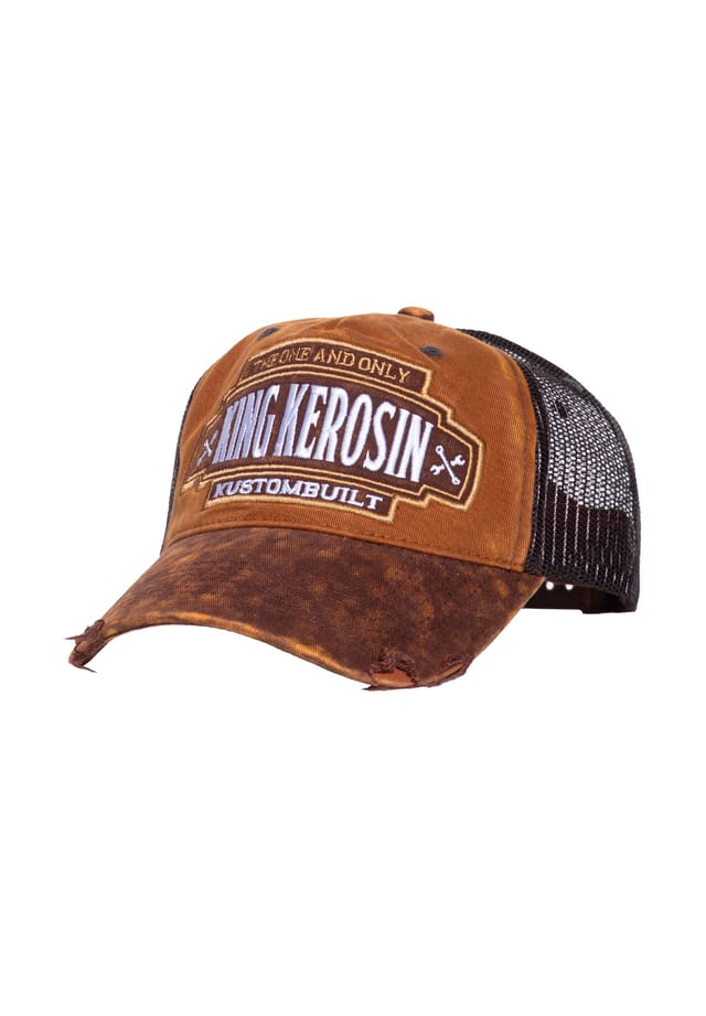 Кепка дальнобойщика в винтажном стиле King Kerosin, коричневый
Кепка дальнобойщика в винтажном стиле King Kerosin, коричневый
