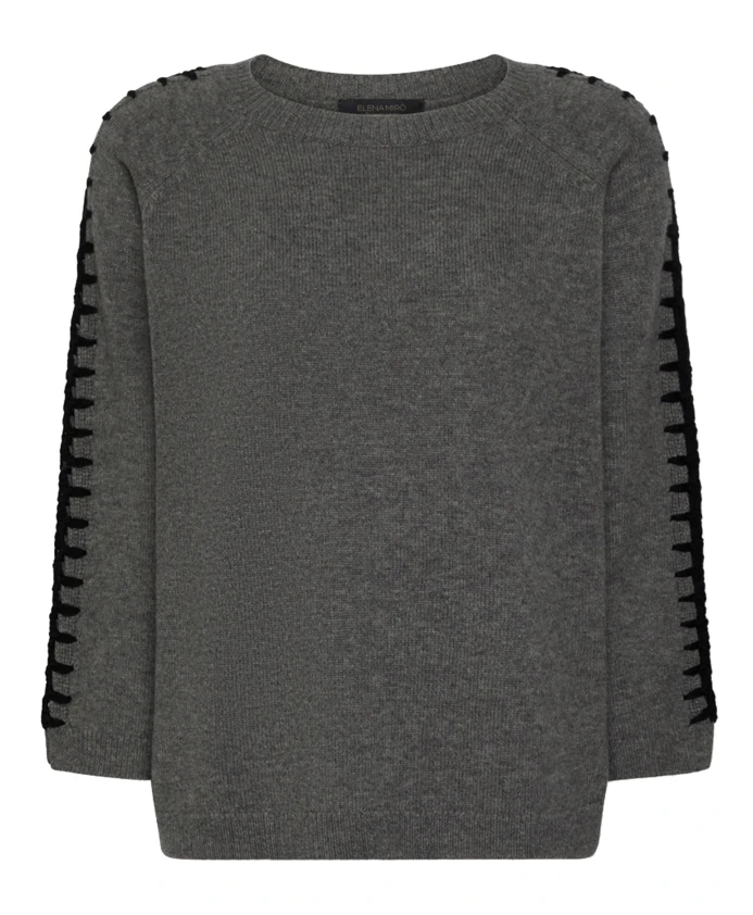 Свитер из чистой шерсти с вышивкой. Elena Mirã², серый
Свитер из чистой шерсти с вышивкой. Elena Mirã², серый