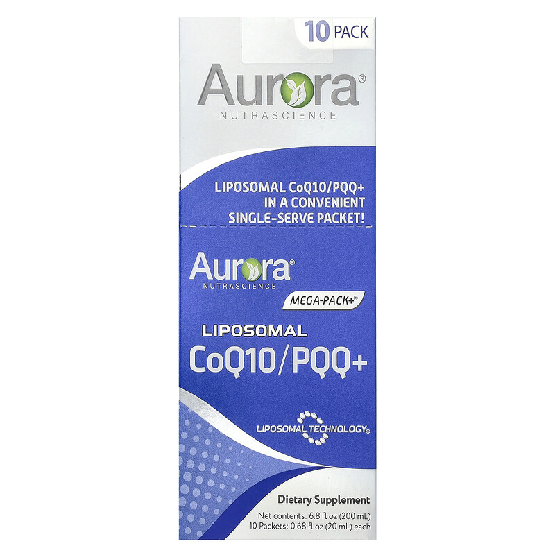 Aurora Nutrascience, Липосомальный коэнзим Q10 / PQQ +, 10 пакетиков по 20 мл (0,68 жидк. Унции)
Aurora Nutrascience, Липосомальный коэнзим Q10 / PQQ +, 10 пакетиков по 20 мл (0,68 жидк. Унции)