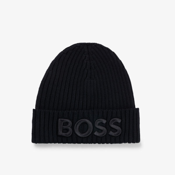 Шапка-Бини из смеси шерсти и кашемира с вышитым логотипом и отворотом Boss, черный
Шапка-Бини из смеси шерсти и кашемира с вышитым логотипом и отворотом Boss, черный