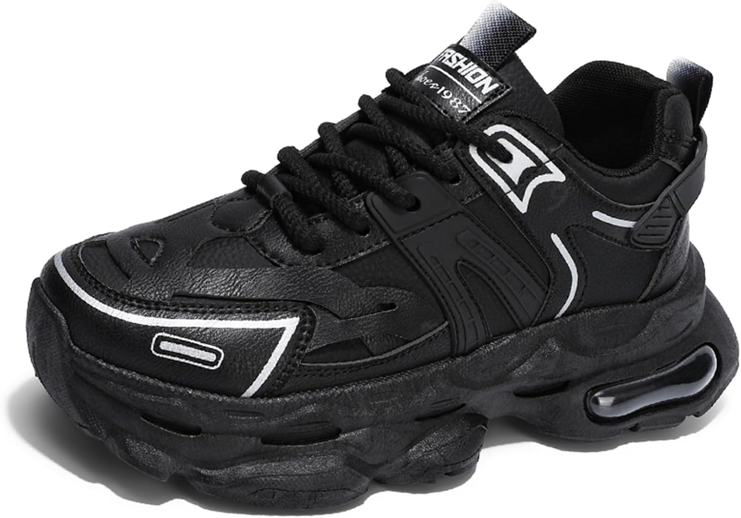 Мужские повседневные спортивные кроссовки на шнуровке для ходьбы и тенниса с воздушной подушкой, утолщенной подошвой и модным дизайном Generic, черный
Мужские повседневные спортивные кроссовки на шнуровке для ходьбы и тенниса с воздушной подушкой, утолщенной подошвой и модным дизайном Generic, черный