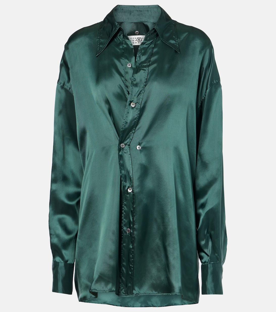 Атласная рубашка MM6 Maison Margiela, зеленый
Атласная рубашка MM6 Maison Margiela, зеленый