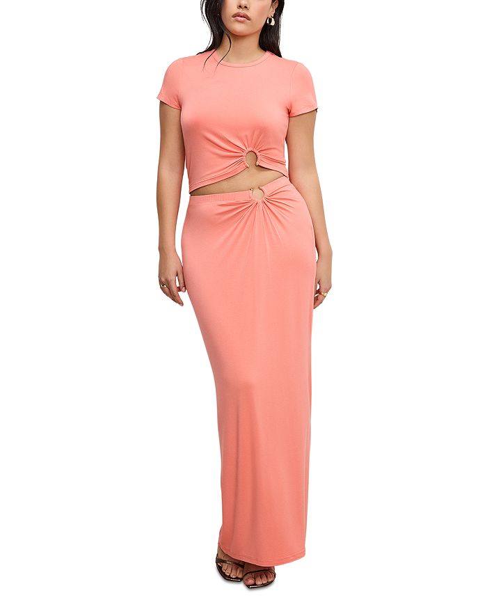 Эластичная джерсей макси-юбка Good American, оранжевый
Эластичная джерсей макси-юбка Good American, оранжевый