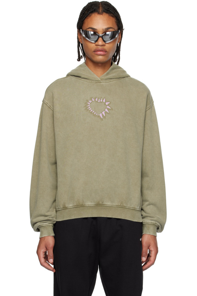 Принтованная худи We11Done, хаки
Принтованная худи We11Done, хаки