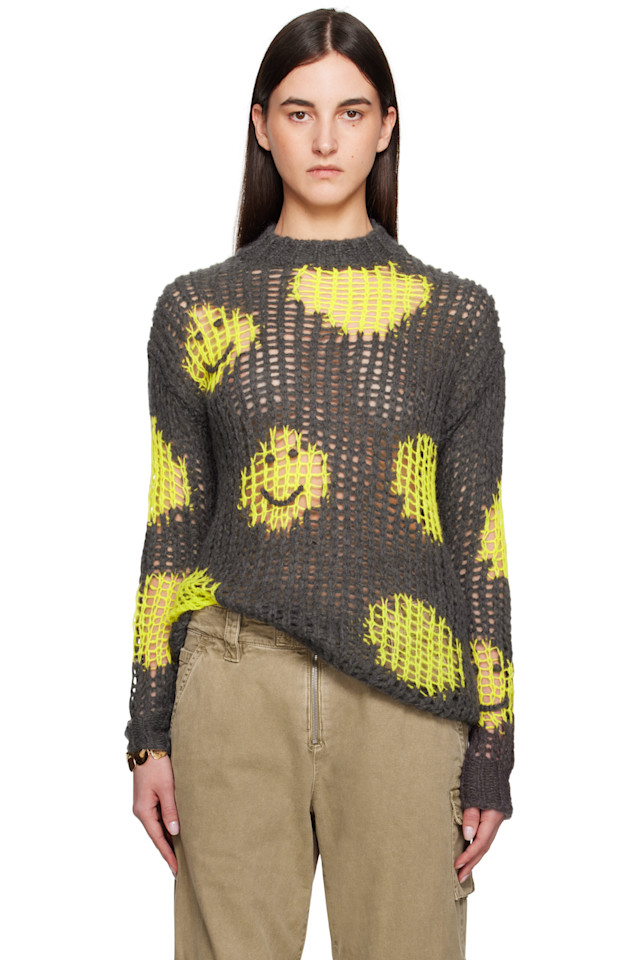 Вышитый свитер из мохера Acne Studios, мультиколор
Вышитый свитер из мохера Acne Studios, мультиколор