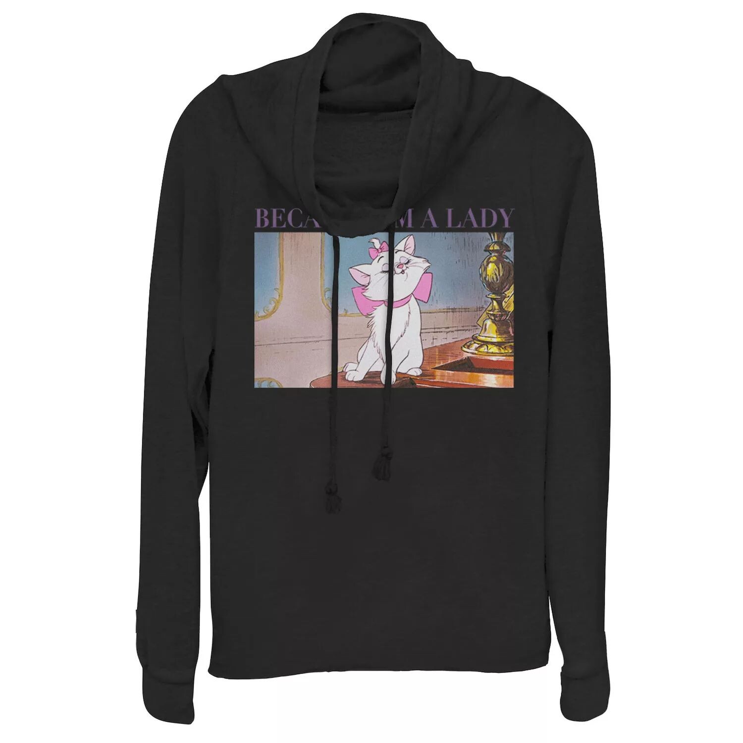 Пуловер с портретом и воротником-хомутом из мультфильма «Аристократы Мари Джуниорс» Диснея «Потому что я леди» Licensed Character