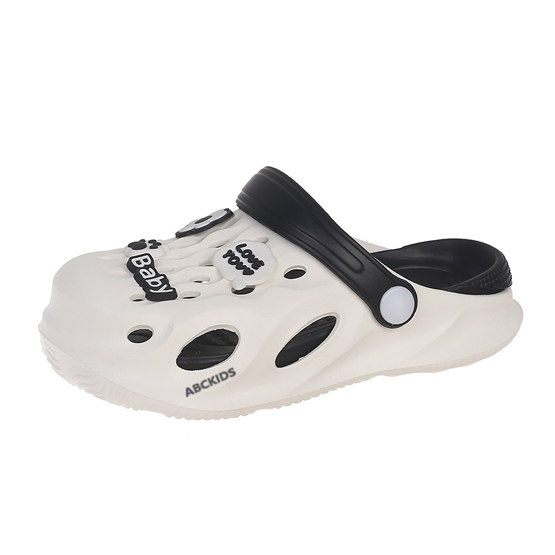 Детские тапочки с низкой подошвой, устойчивые к истиранию, легкие и амортизирующие ABC KIDS, белый/черный