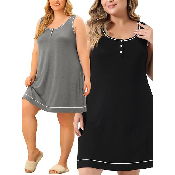 Женская ночная сорочка plus size без рукавов с круглым вырезом Agnes Orinda
Женская ночная сорочка plus size без рукавов с круглым вырезом Agnes Orinda