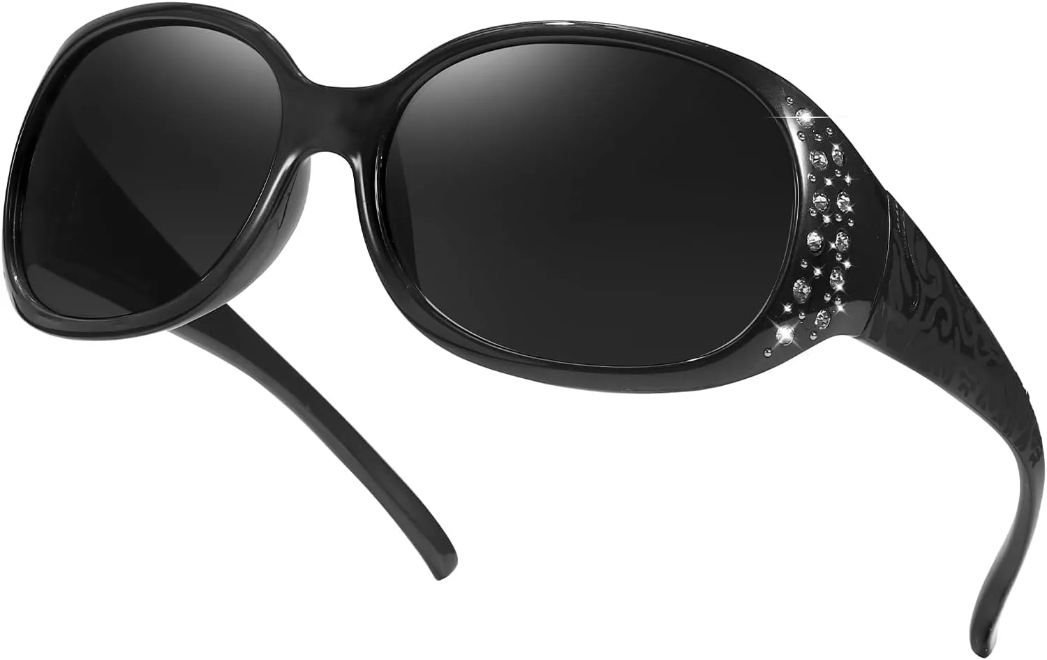 Женские поляризованные солнцезащитные очки IGnaef с украшениями из страз, защита от УФ-излучения UV400, подходят для вождения, рыбалки и покупок, C03 Black | Grey
Женские поляризованные солнцезащитные очки IGnaef с украшениями из страз, защита от УФ-излучения UV400, подходят для вождения, рыбалки и покупок, C03 Black | Grey