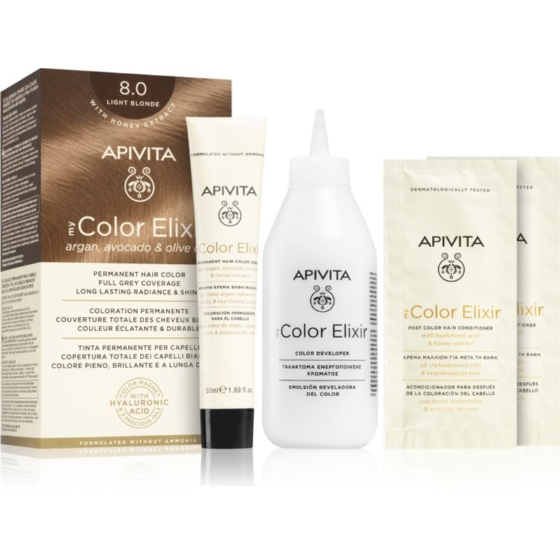 Краска для волос без аммиака Apivita My Color Elixir оттенок 8.0 Светлый Блондин Inna Marka
Краска для волос без аммиака Apivita My Color Elixir оттенок 8.0 Светлый Блондин Inna Marka