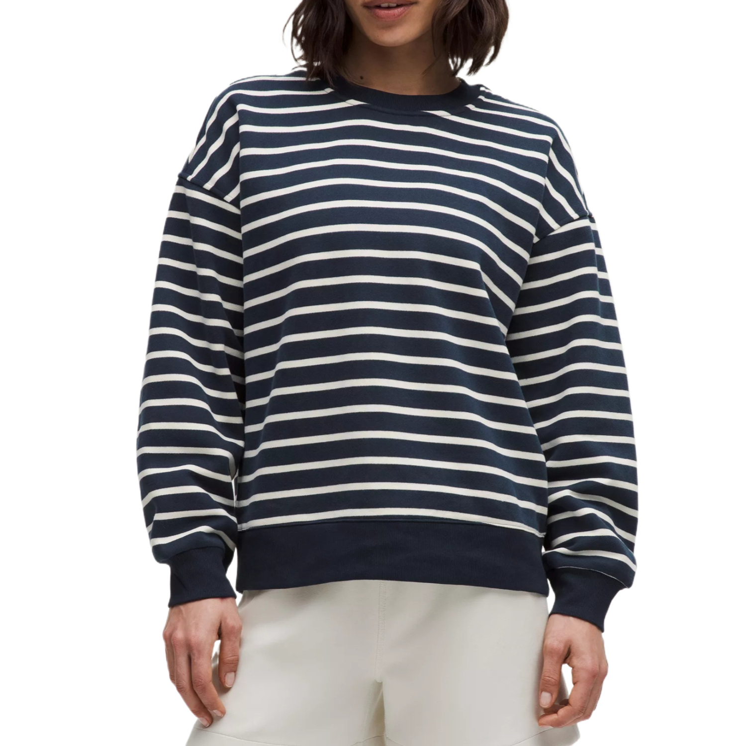 Идеально свободный флисовый свитшот женский Lululemon, слоновая кость/темно-синий
Идеально свободный флисовый свитшот женский Lululemon, слоновая кость/темно-синий