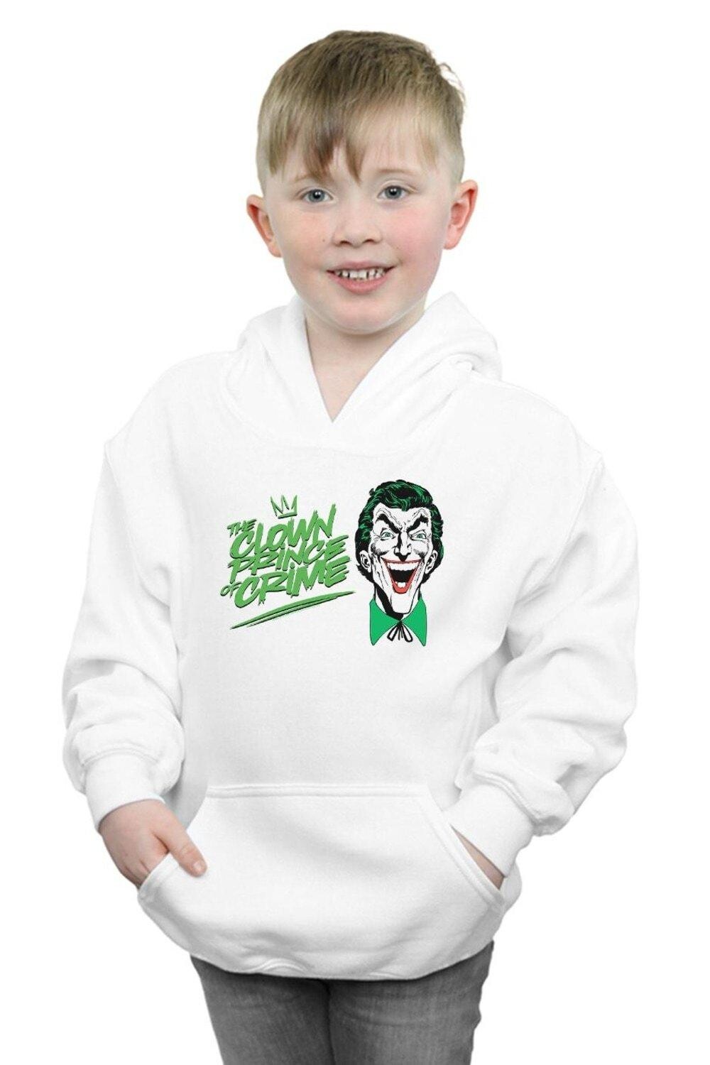 Толстовка с капюшоном «Бэтмен Джокер», «Клоун-принц преступности» DC Comics, белый