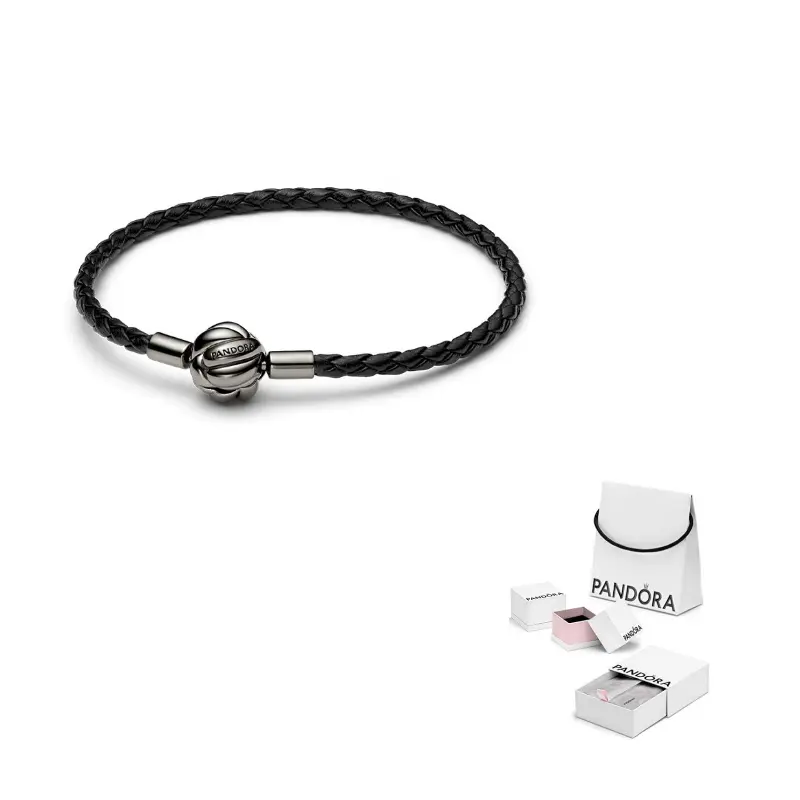 Pandora Moments Double Black Кожаный браслет
Pandora Moments Double Black Кожаный браслет