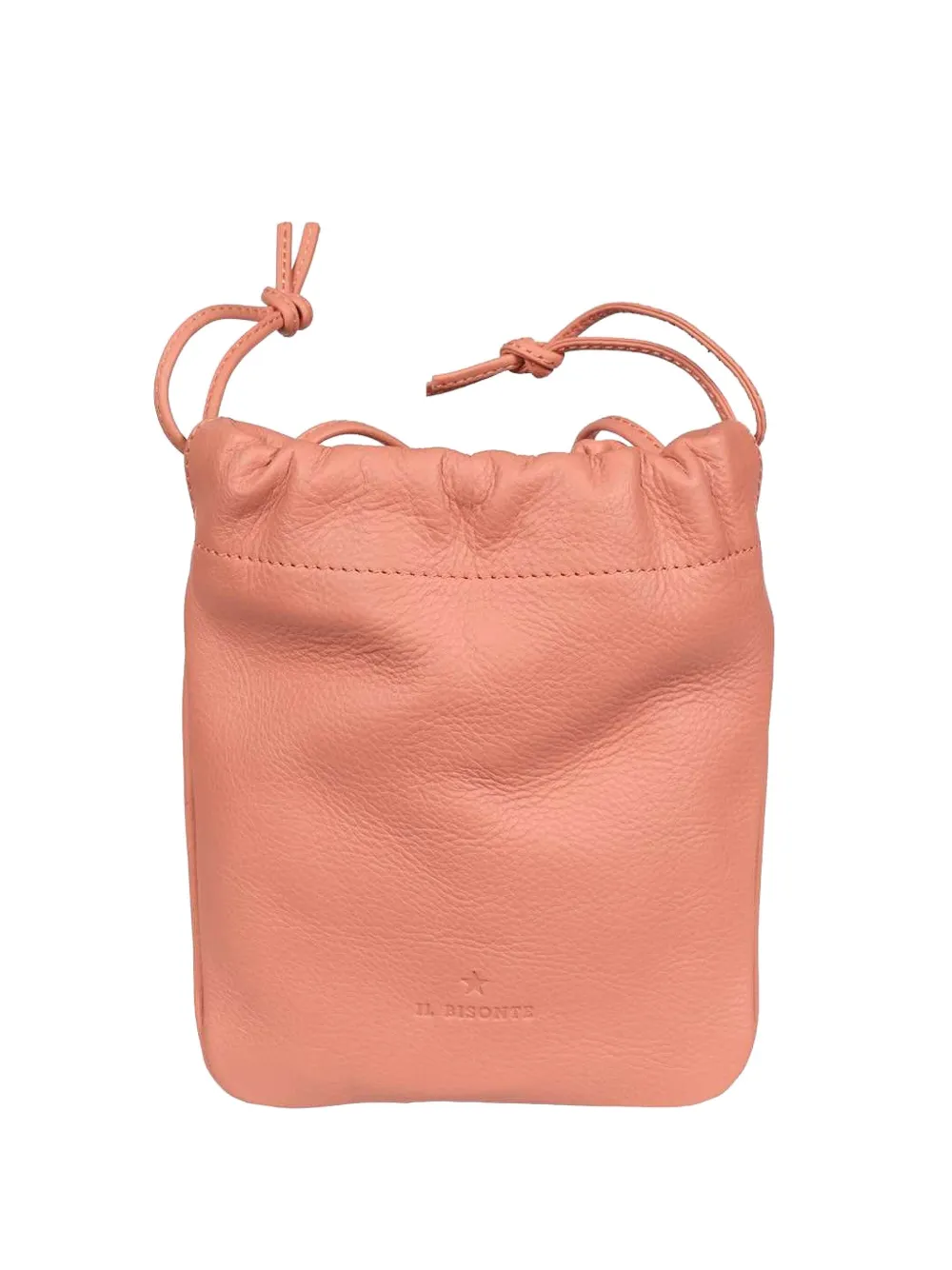 Кожаная сумка-ведро с завязкой Il Bisonte, розовый 
Кожаная сумка-ведро с завязкой Il Bisonte, розовый
