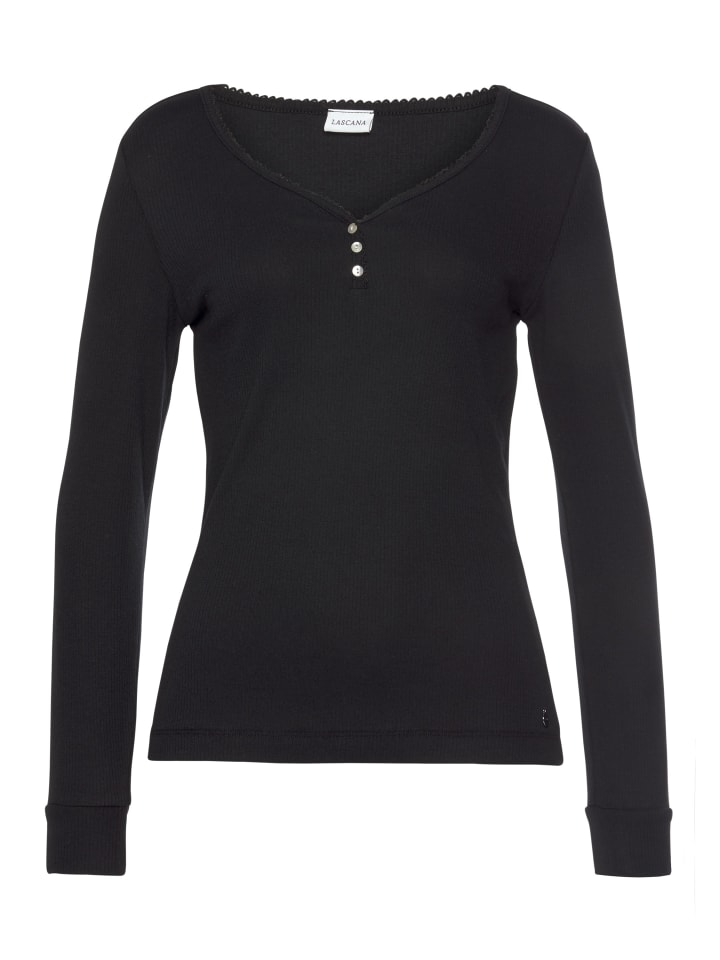 LASCANA Черная пижамная рубашка
LASCANA Черная пижамная рубашка