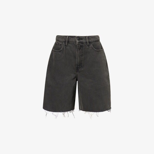 Шорты-бочонки джинсовые Good American, черный
Шорты-бочонки джинсовые Good American, черный