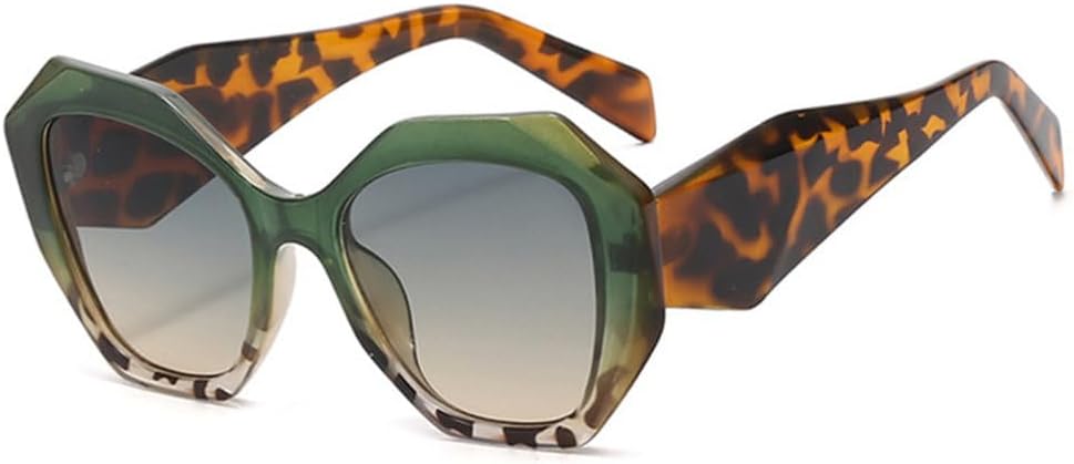 Модные солнцезащитные очки большого размера «кошачий глаз» с многоугольным оправой, женские, в стиле ретро, с ярким леопардовым принтом, солнцезащитные очки UV400 для мужчин с градиентным покрытием TYUVIVO, Green Leopard Blue
Модные солнцезащитные очки большого размера «кошачий глаз» с многоугольным оправой, женские, в стиле ретро, с ярким леопардовым принтом, солнцезащитные очки UV400 для мужчин с градиентным покрытием TYUVIVO, Green Leopard Blue