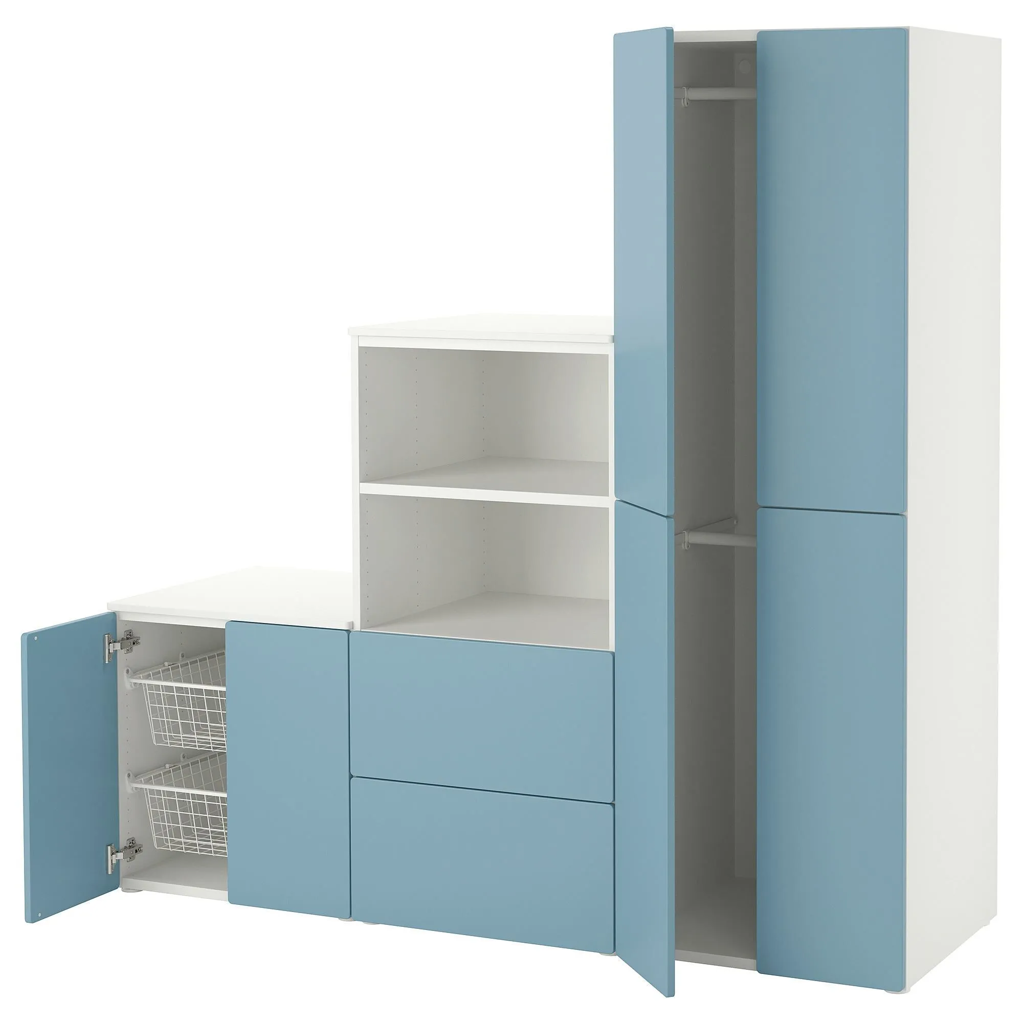 Детский гардероб-комбинация, бело-синий, 180x57x181 см, PLATSA/SMÅSTAD IKEA
Детский гардероб-комбинация, бело-синий, 180x57x181 см, PLATSA/SMÅSTAD IKEA