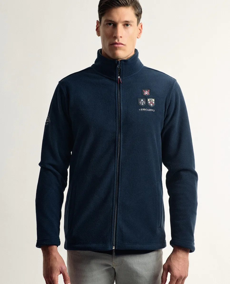 Мужская флисовая куртка с молнией, темно-синяя, с множественными принтами Valecuatro
Мужская флисовая куртка с молнией, темно-синяя, с множественными принтами Valecuatro