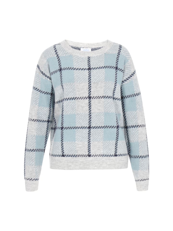 Женский свитер светло-серого, светло-голубого и темно-синего цвета usha BLUE LABEL
Женский свитер светло-серого, светло-голубого и темно-синего цвета usha BLUE LABEL