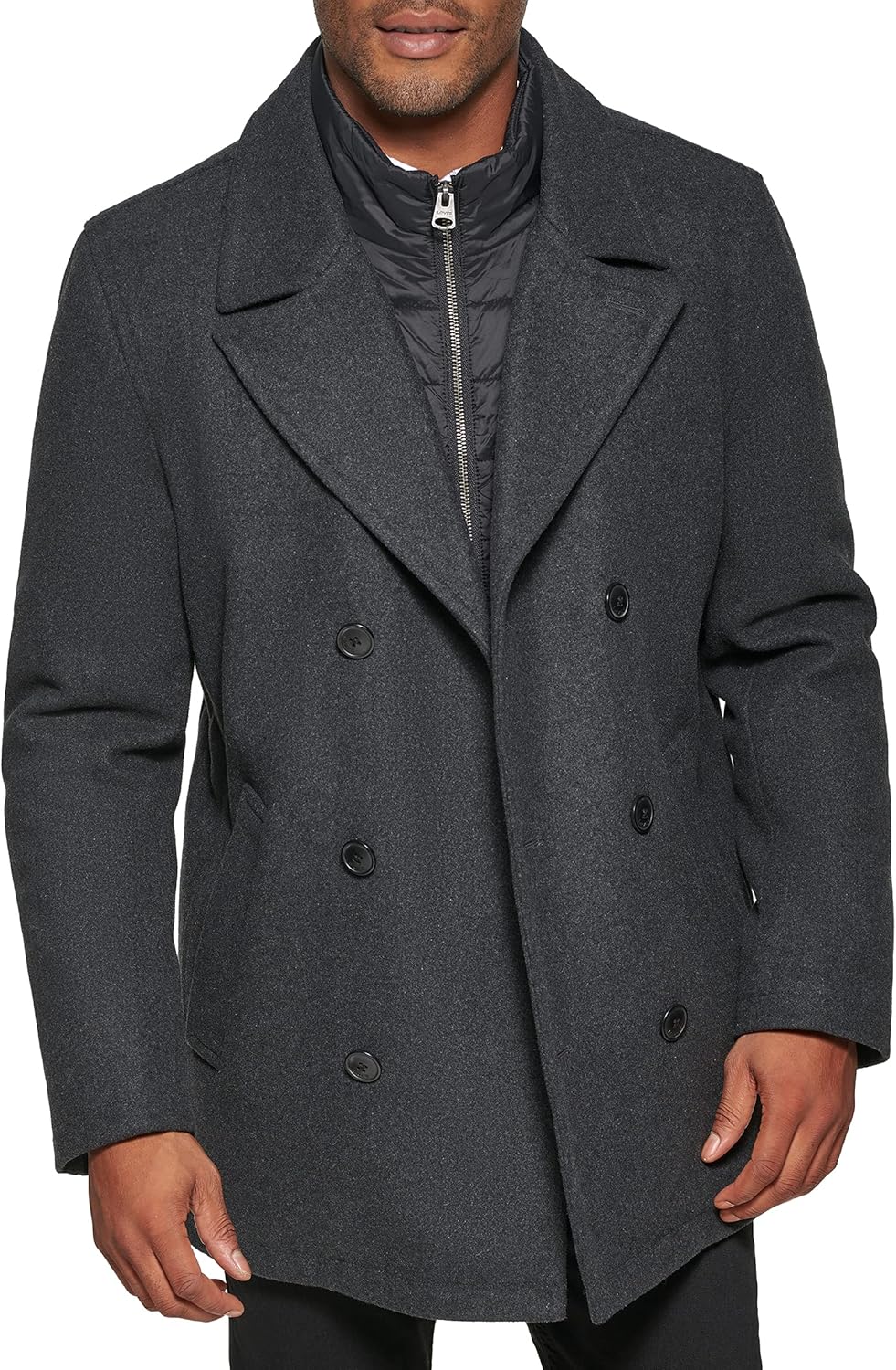 Мужская шерстяная классическая двубортная куртка-бушлат Levi's, Charcoal/Puffer Bib
Мужская шерстяная классическая двубортная куртка-бушлат Levi's, Charcoal/Puffer Bib