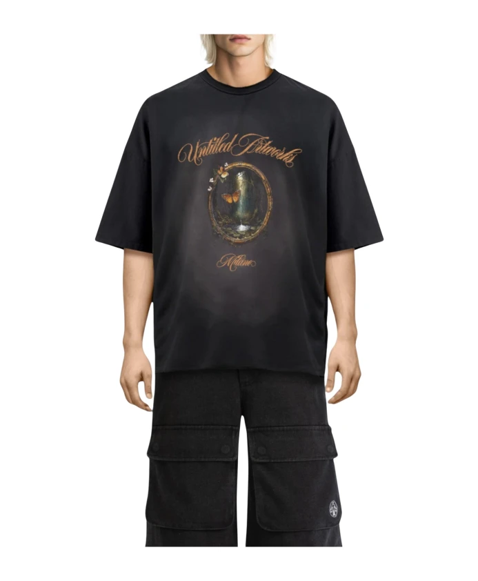 Хлопковая футболка оверсайз с бабочками Untitled Artworks, черный
Хлопковая футболка оверсайз с бабочками Untitled Artworks, черный