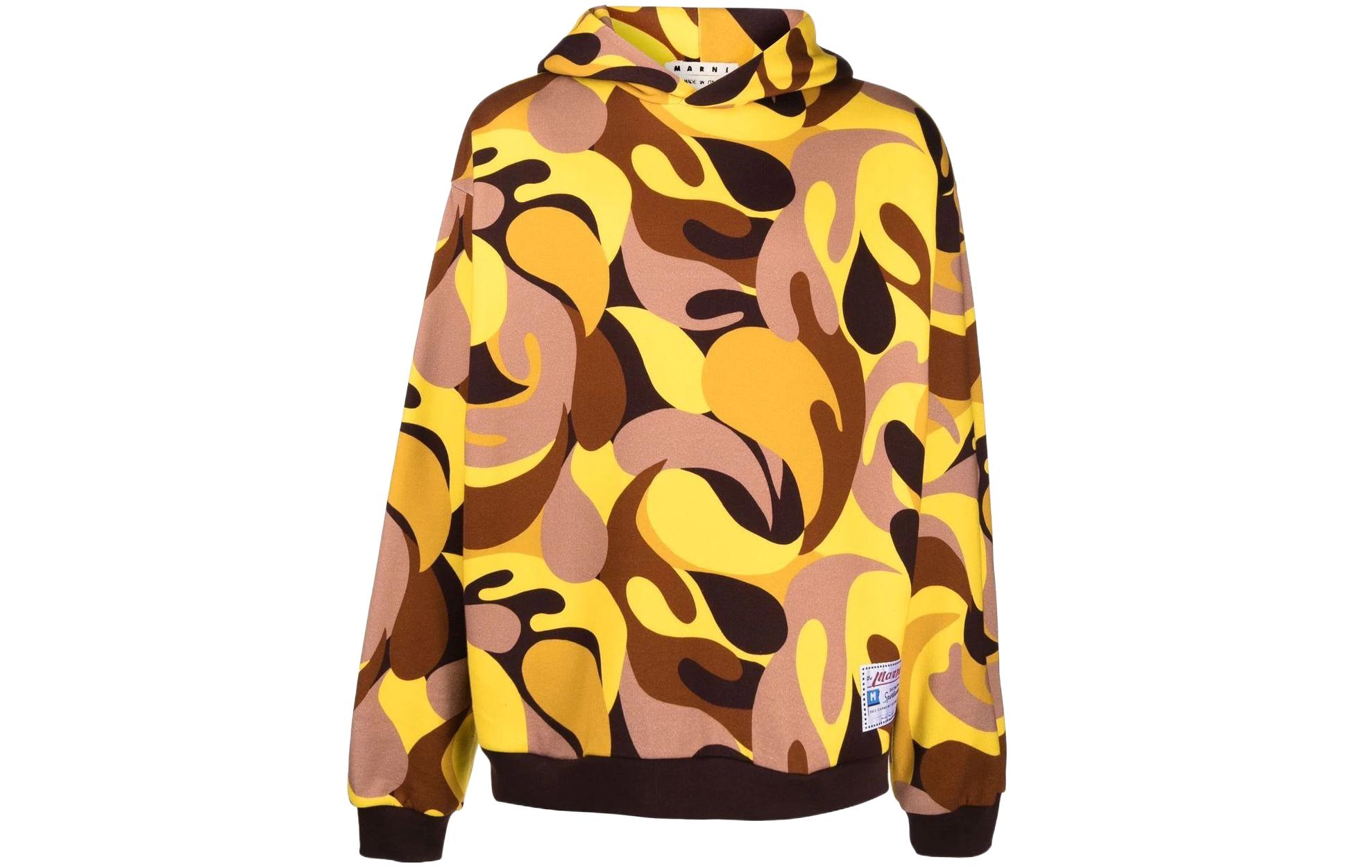 Худи с абстрактным камуфляжным принтом MARNI, желтый
Худи с абстрактным камуфляжным принтом MARNI, желтый